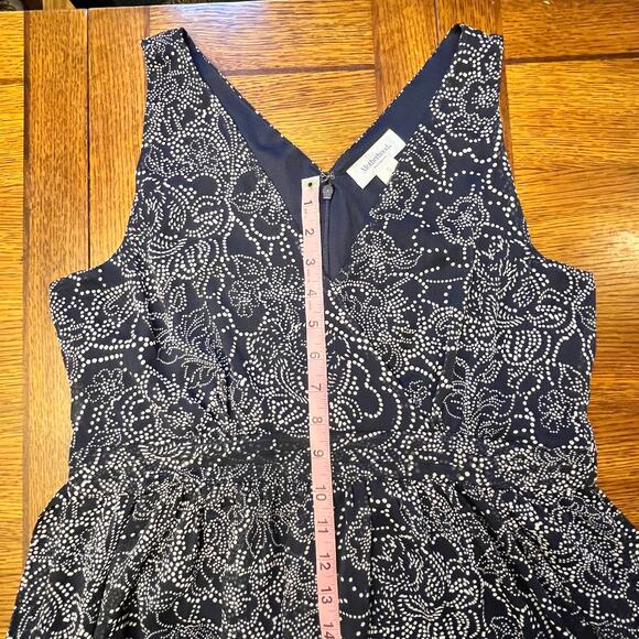 Motherhood Maternity Navy Blue Chiffon Maxi Dress V Neck Size Medium - Picture 7 of 11